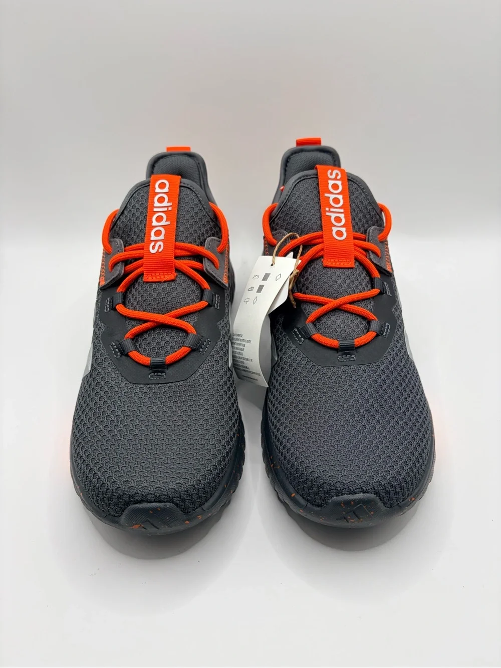 adidas Kids' Kaptir Flow 4.0 Gray and Orange Athletic Sneakers